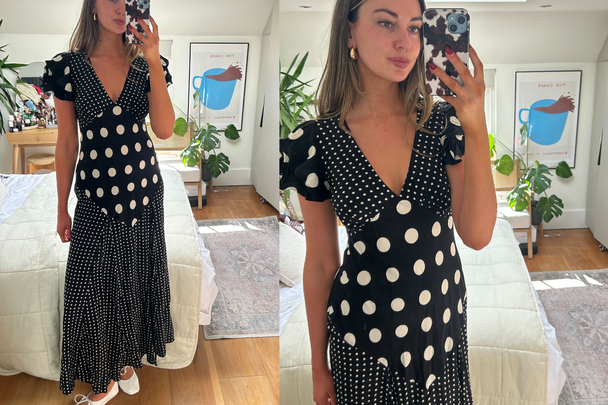 River Island black sleeveless spot mix ruffle maxi dress
